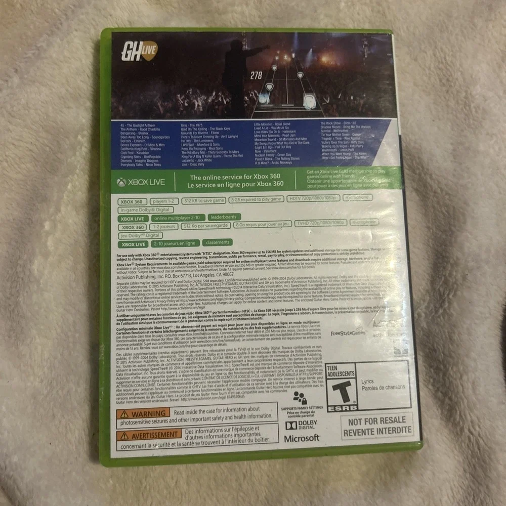 Guitar Hero Live Xbox 360! No Manual